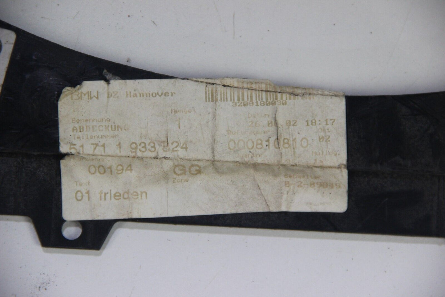 Original BMW E30 M3 Abdeckung 51711933824 Kühler Lüfter Fan Shroud S14