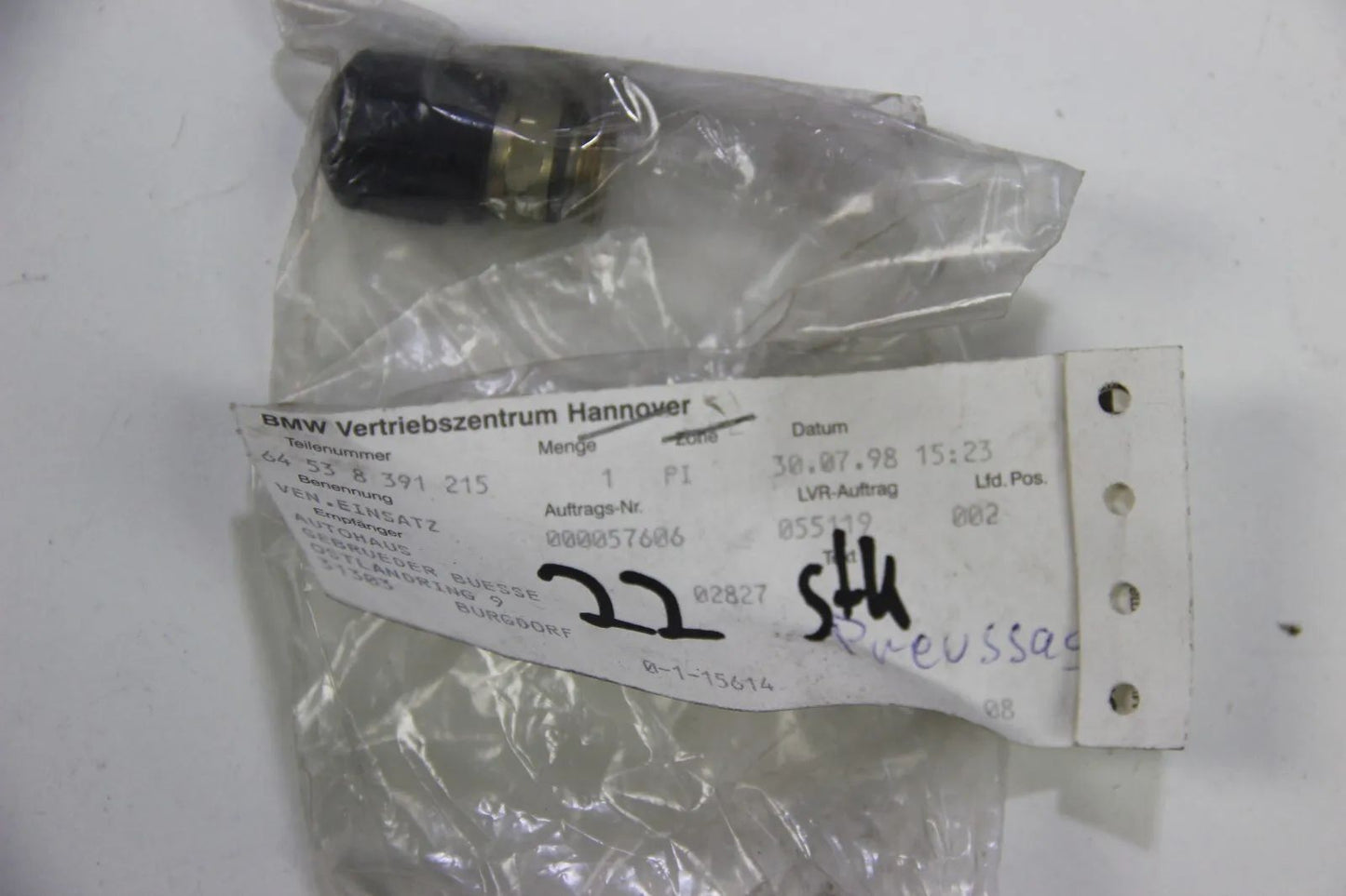 NEU Original BMW E30 E36 E46 E34 E39 Ventil Einsatz Druckleitung NOS 64538391215