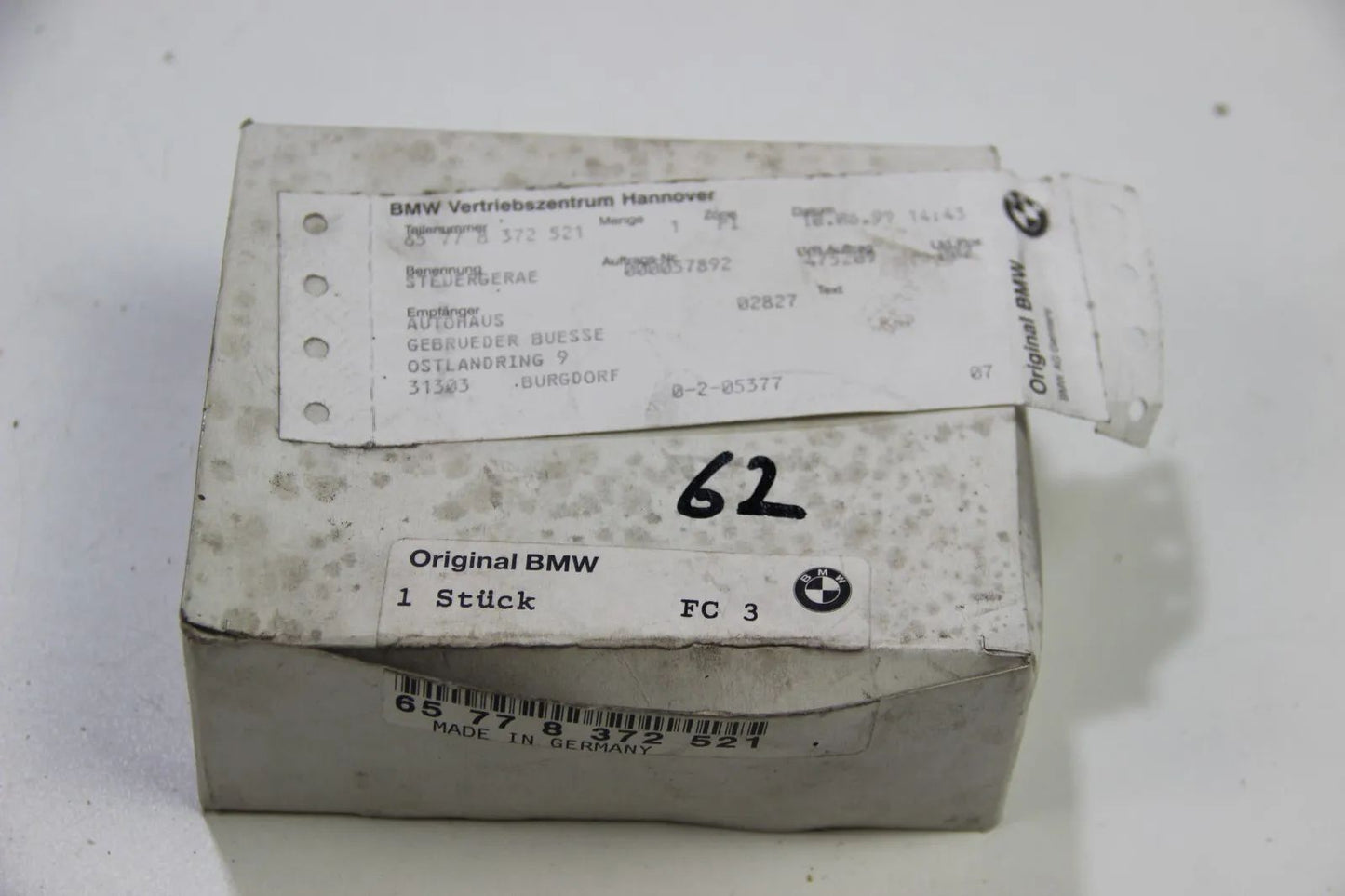 NEU BMW Original E46 E39 E38 Steuergerät Airbag/ Seitenairbag 65778372521 3er