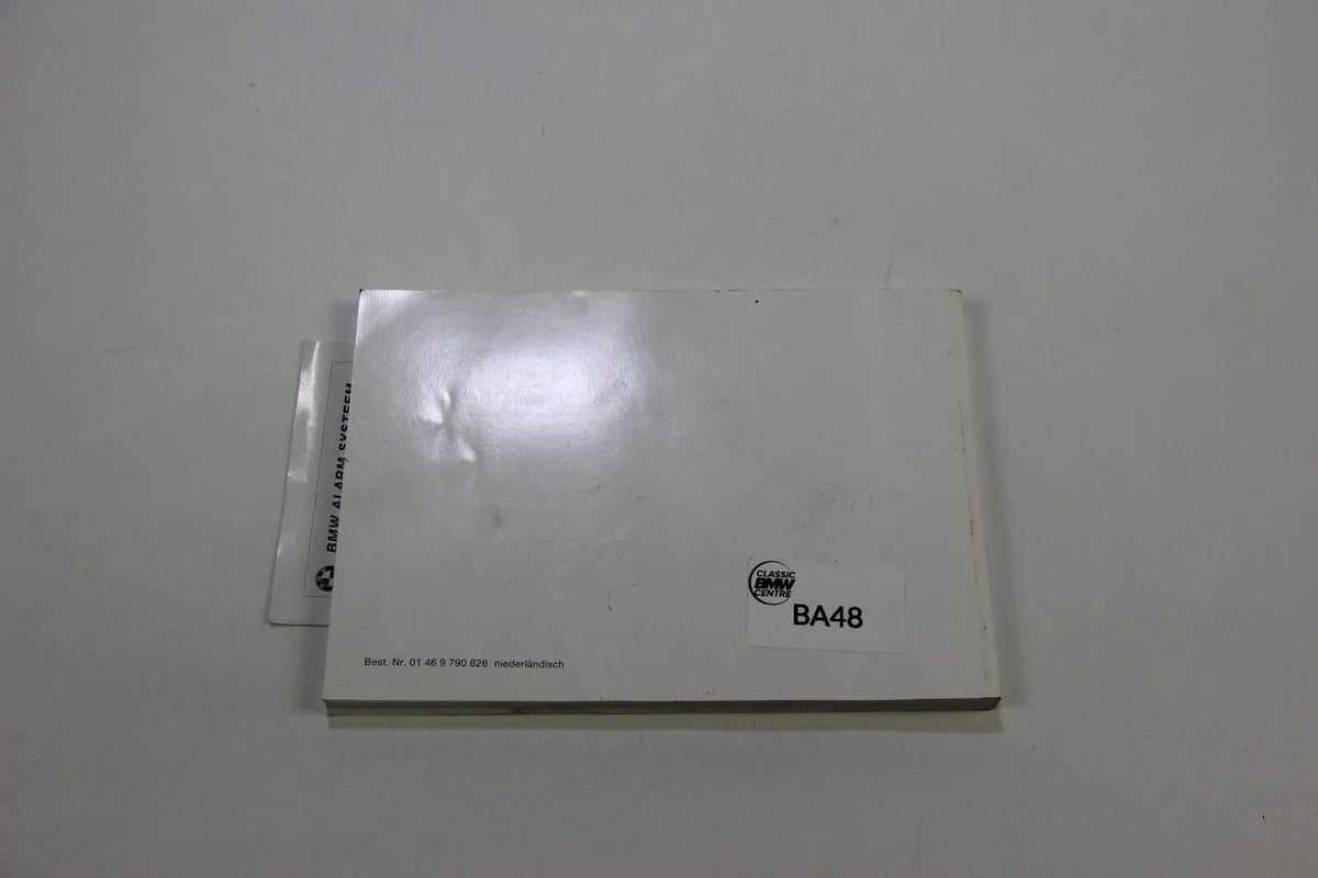 Original BMW E36 Betriebsanleitung niederländisch Handleiding 01469790626 3er
