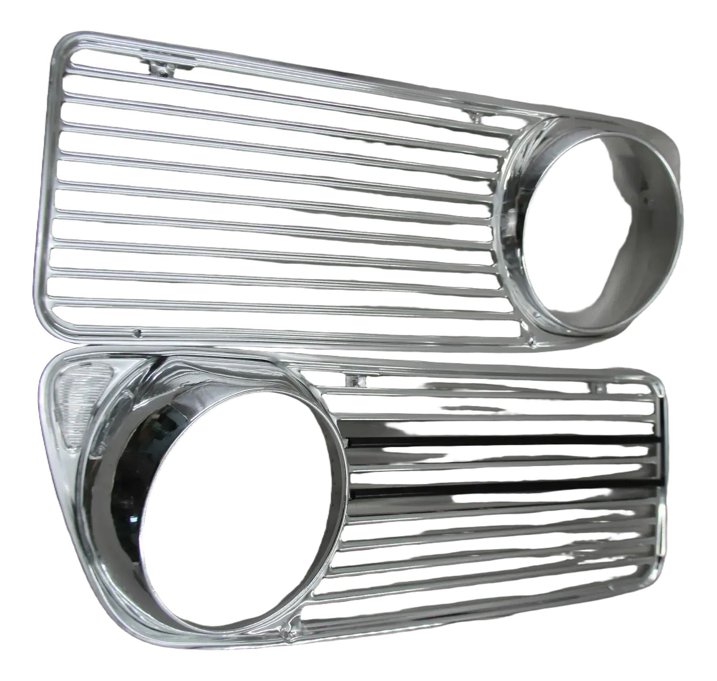 BMW E10 2002 ti tii Ziergitter links + rechts chrom Mitte chrom/schwarz Blende schwarz 1808473 1808474 1801577 1817840