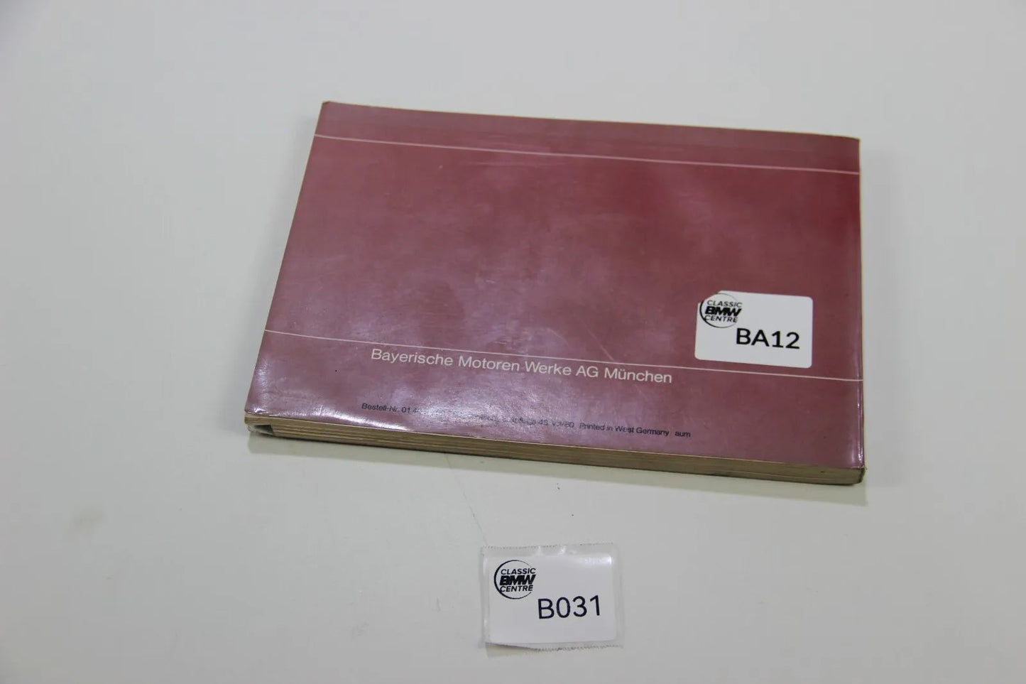 Original BMW E12 Betriebsanleitung Bedienungsanleitung 01409760760 528i 525i