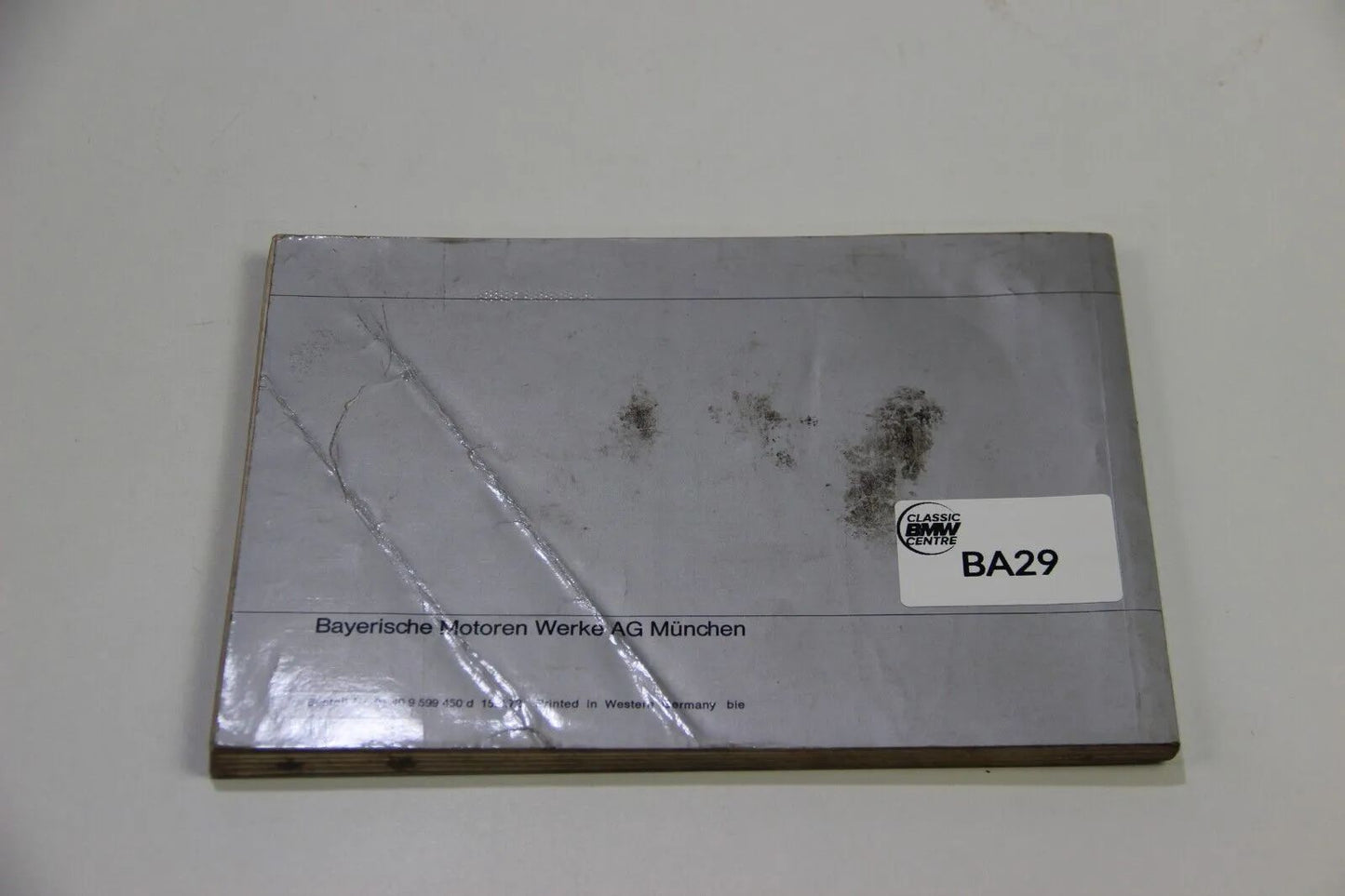 Original BMW E3 2500 2800 3.0S 3.0Si Betriebsanleitung 01409599450 Bedienungsanl