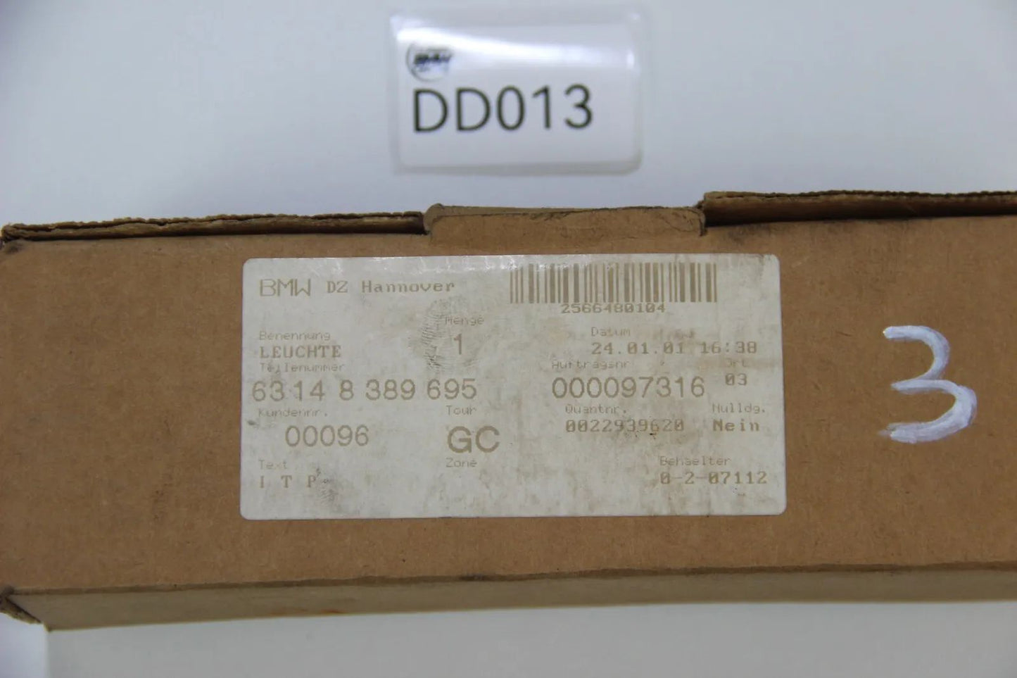 Original BMW Z3 Leuchte Seitenmarkierungsleuchte links 63148389695