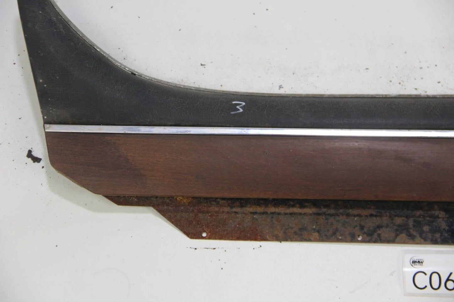 BMW E9 2.5 2.8 3.0 CSI CSL  Verkleidung Fensterschachtleiste hinten links Holz