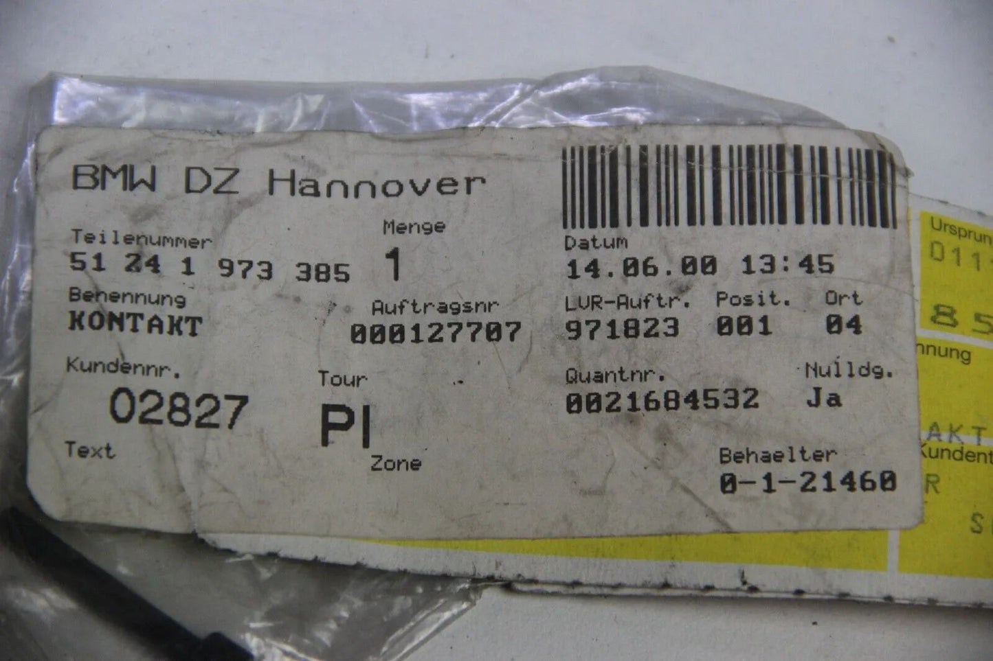 NEU Original BMW E34 Z3 Kontakt 51241973385 5er Contact OEM