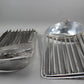 Original BMW E10 2002 ti tii Ziergitter links + rechts chrom +Blende schwarz 1808473 1808474 1817840