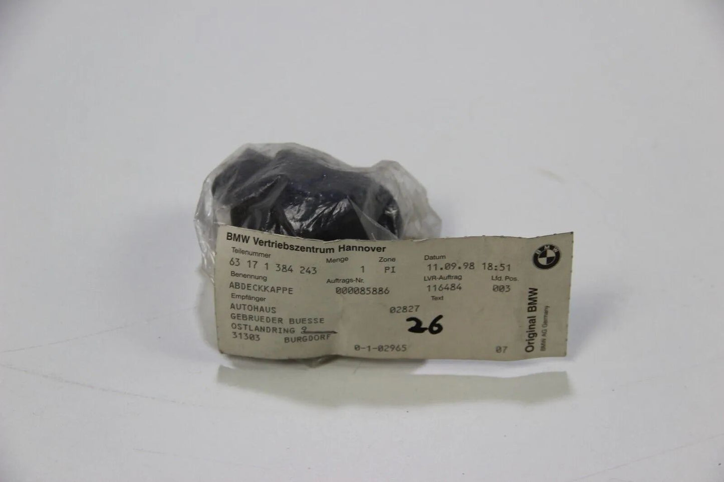 NEU BMW Original E30 Radlager Radnabe vorn NOS 31211128157 ohne ABS 3er