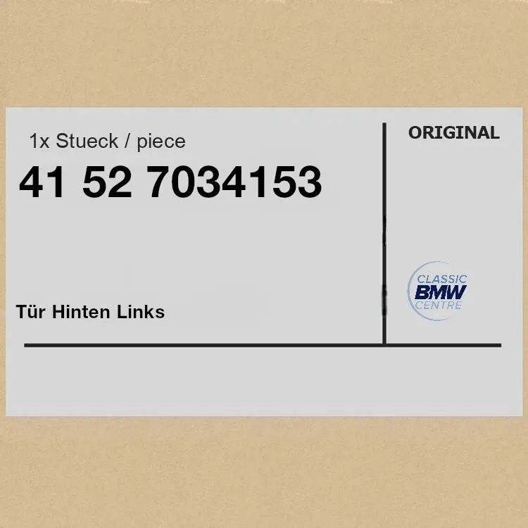 Original BMW E46 Limousine Tür links hinten Fahrer Seite BRANDNEU 316i-330i Türe