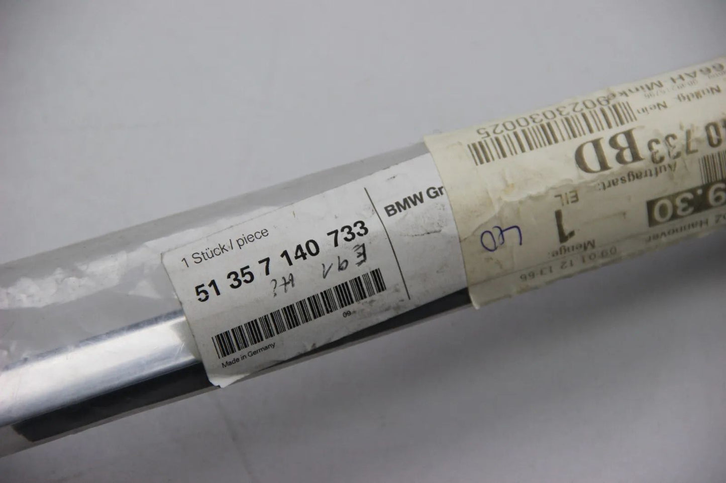 NEU ORIGINAL 7140733 BMW E61 3er Schachtabdeckung Tür Aussen Hinten Links Chrom