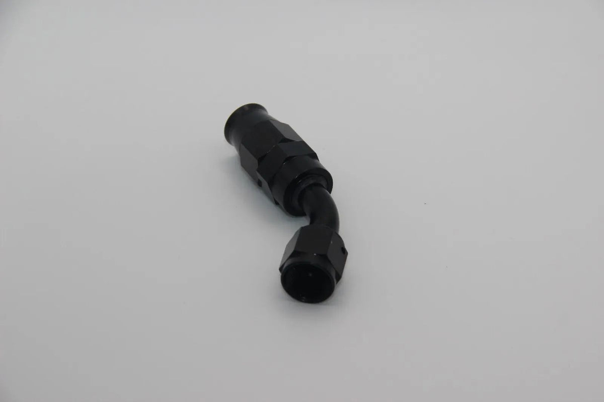 AN6 Alu Fitting 45 Grad NEU Dash6 Winkel schwarz Verbinder AN-6