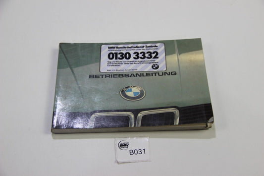 Original BMW E28 518 - 528i Betriebsanleitung 01409760780 Bedienungsanleitung 5e