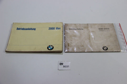 Original BMW 2000 tilux 2000 tii Betriebsanleitung 01409699640 / 30 Bedienungsan