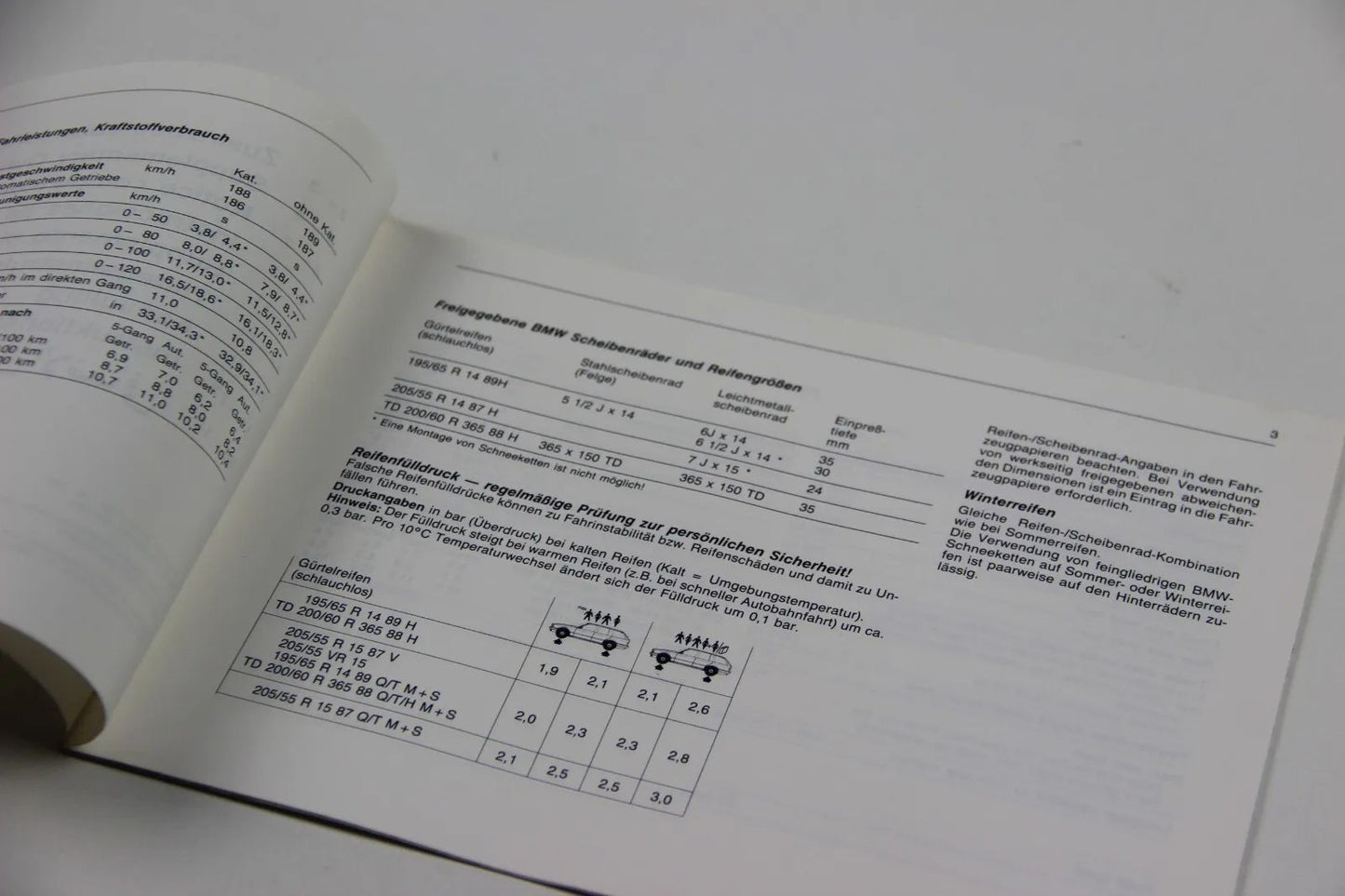 Original BMW E30 Touring Zusatzbetriebsanleitung 01499781103 Manual