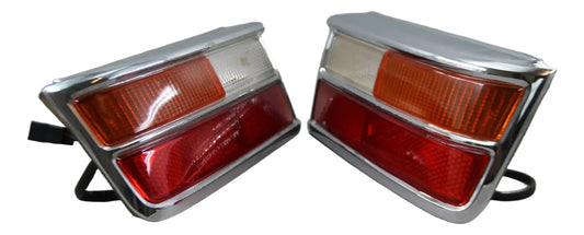 Original BMW NK 1800 2000 Rücklicht R + L chrom Komplett NOS NLA 8754115 8754116 / 24702 / 224701
