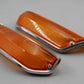 Original BMW E10 2002 Blinker Blinkerglas L + R Chrom mit Dichtung NOS K22625