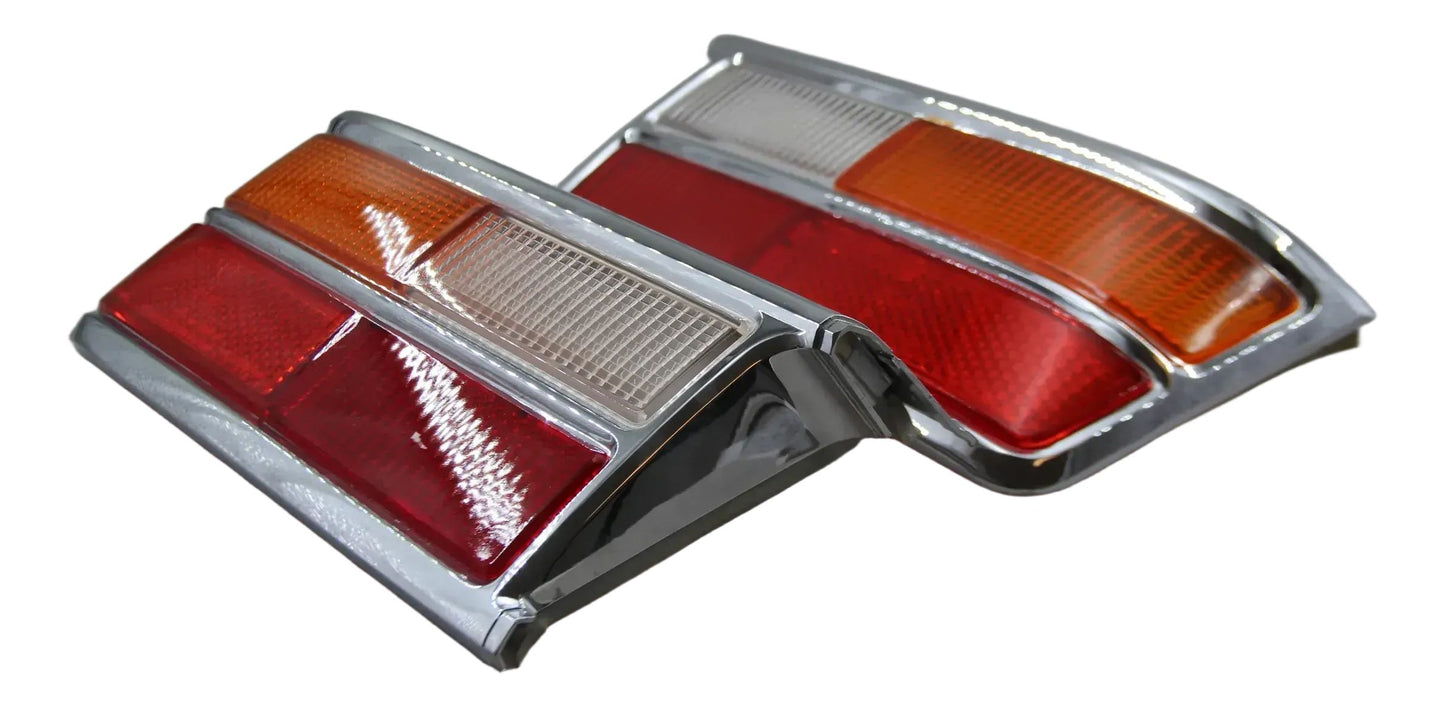 Original BMW NK 1800 2000 Lichtscheibe R + L chrom mit Chromleiste, Dichtung NOS NLA 8754115 8754116 / 24702 / 224701