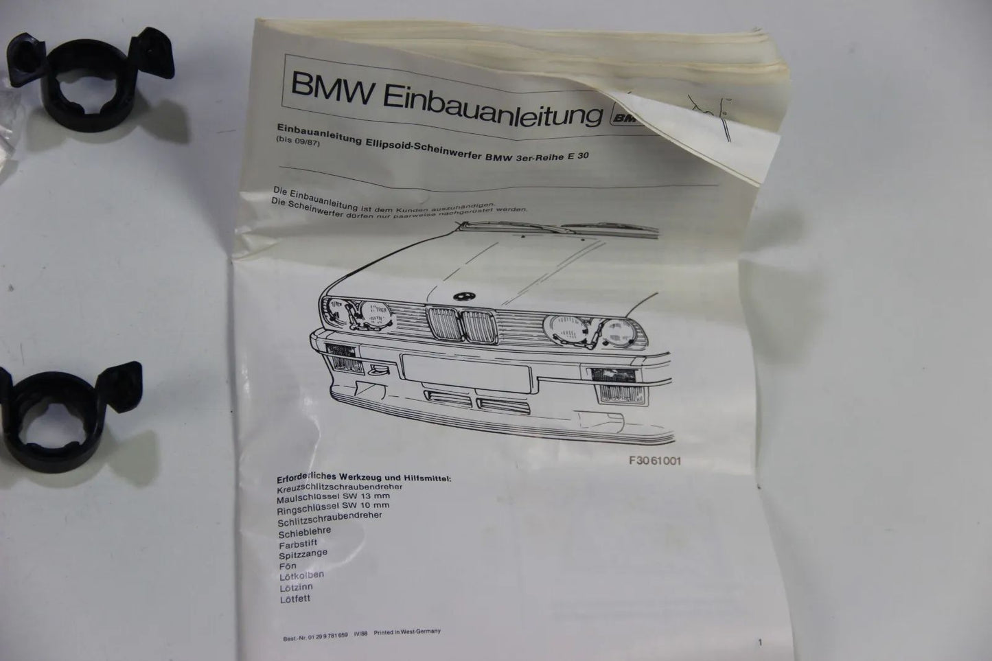 NEU Original BMW Smiley Ellipsoid Scheinwerfer Umbausatz Adapter 1378418 Convert