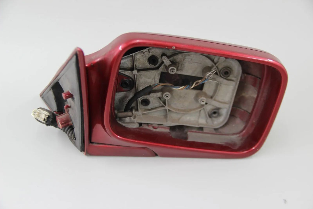 Original BMW E34 5er Aussenspiegel Spiegel elektrisch ohne Glas rechts Rot