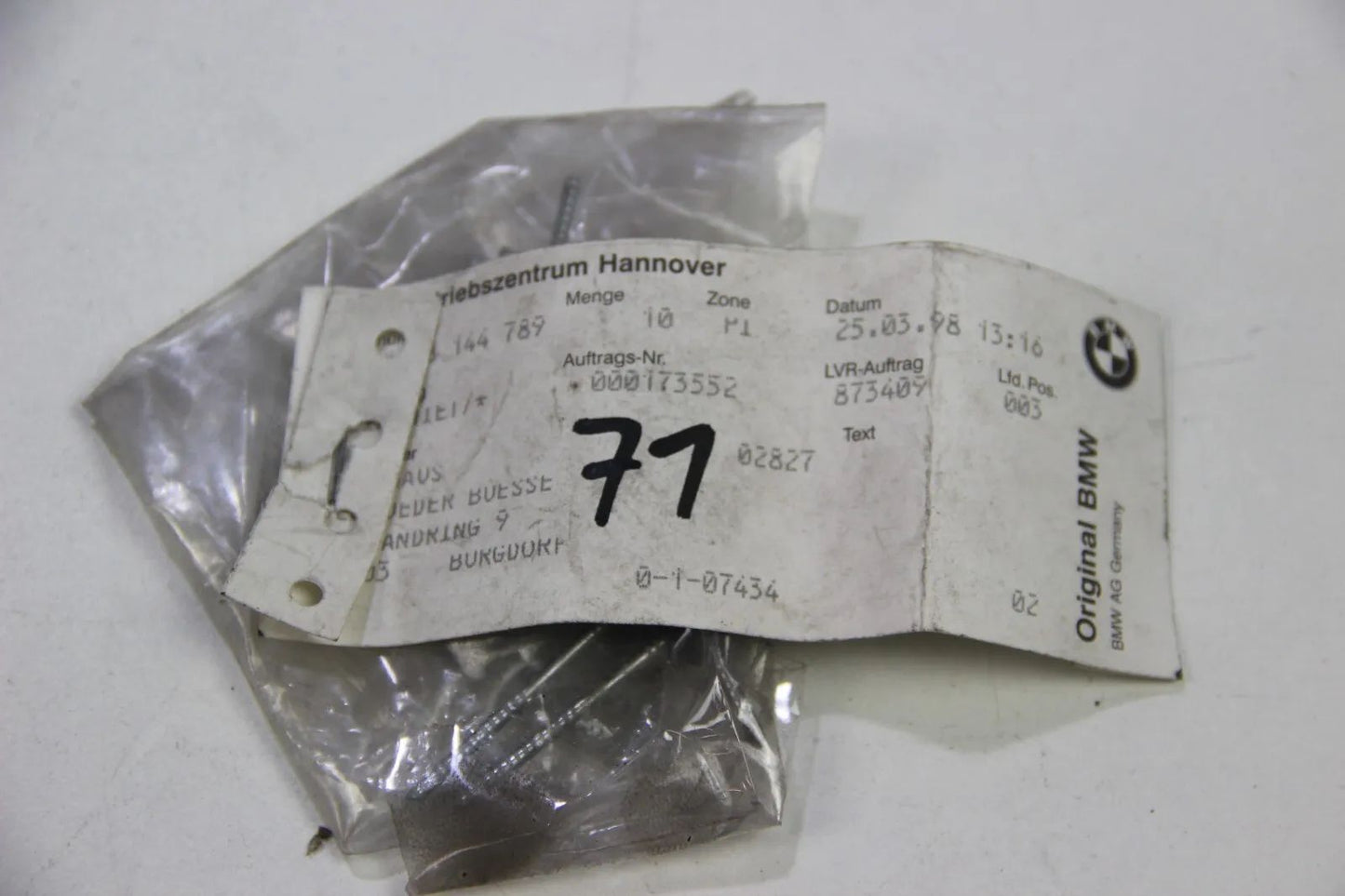 NEU Original BMW E36 E46 E34 E32 E38 Blindniet 8x 54128144789 Niete Rivet