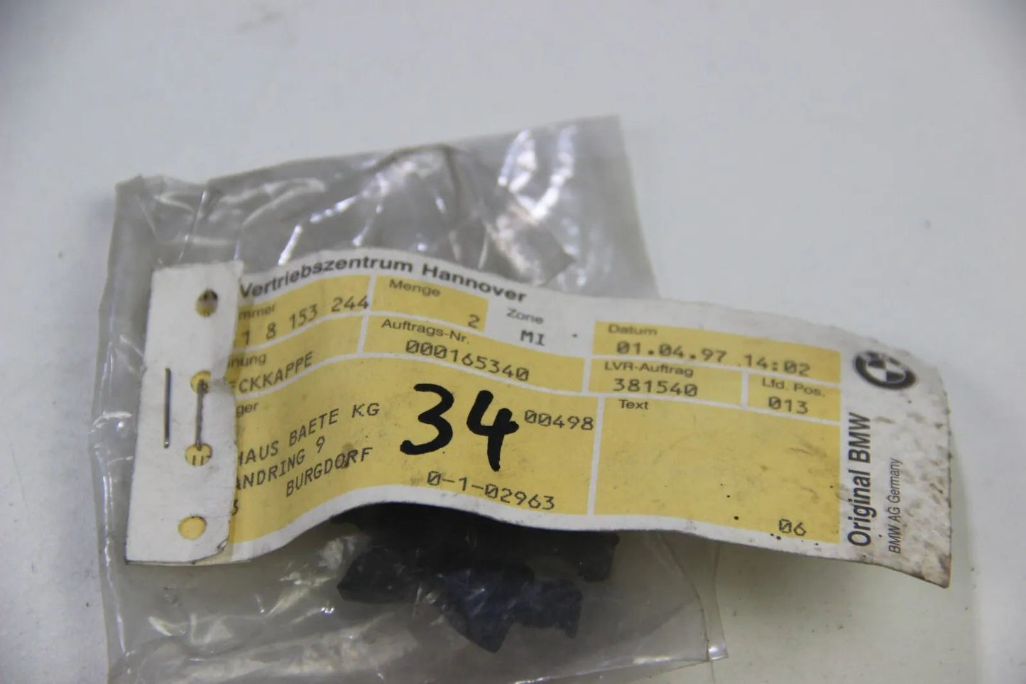 NEU Original BMW E36 Abdeckkappe 2x 72118133244 Abdeckung OEM 3er