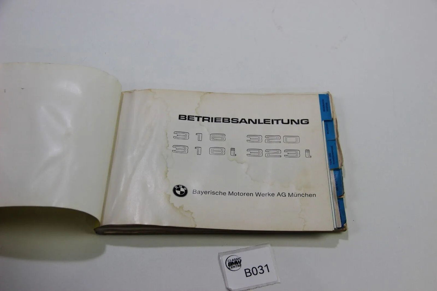 Original BMW E21 316 - 325 Betriebsanleitung 01409760630 Bedienungsanleitung 3er