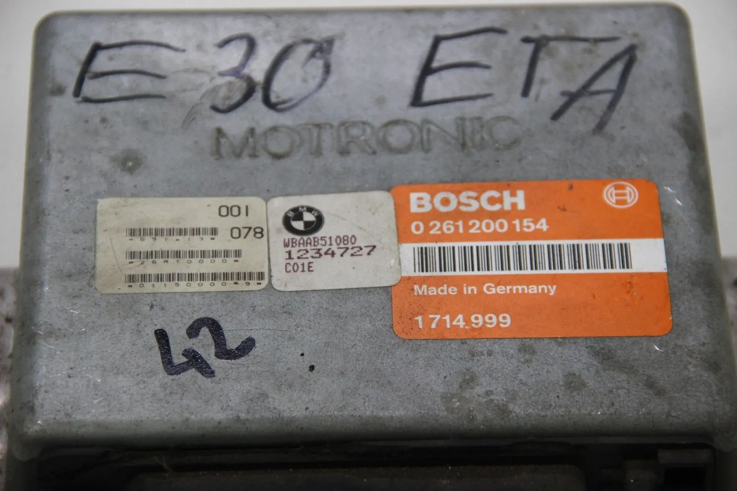 Original BMW E30 E28 Motorsteuergerät 325e 525e ETA 0261200154 3er 5er ab 12/86