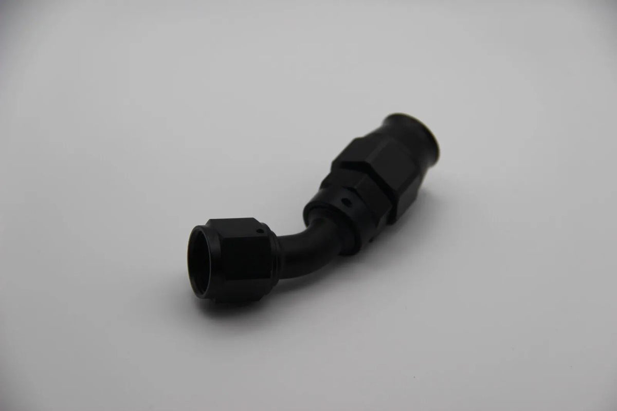 AN8 Alu Fitting 45 Grad NEU Dash8 Winkel schwarz Verbinder AN-8
