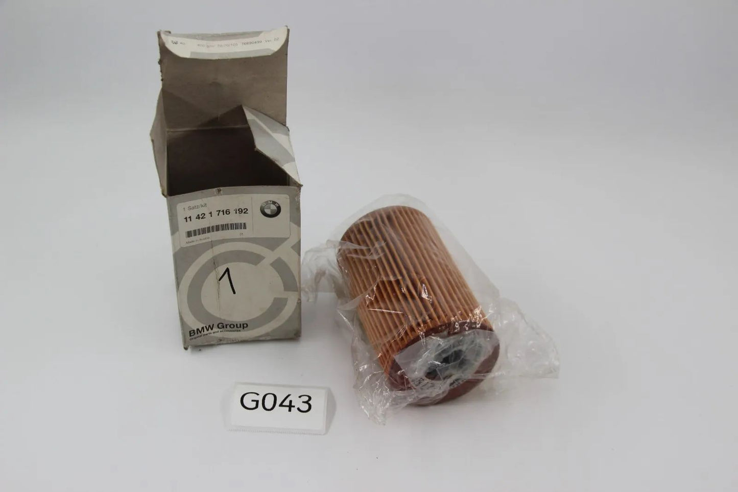 BMW E30 E36 E46 E34 Z3 M42 M40 M43 Satz Ölfiltereinsatz Ölfilter Oil 11421716