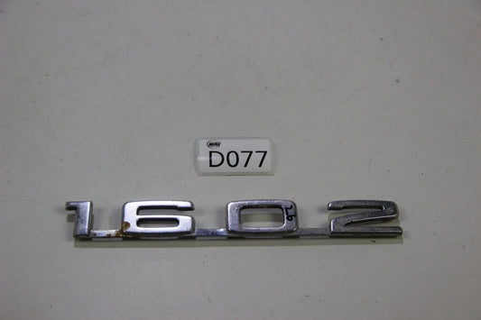 Original BMW E10 Modellbezeichnung Schriftzug Badge 1602 Kofferraumklappe