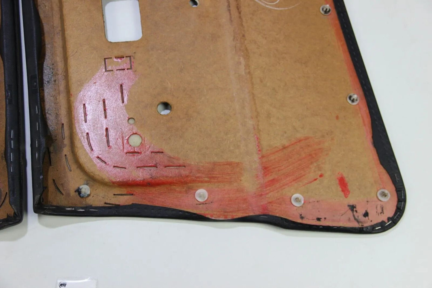 Original BMW E30 Limo Touring Türpappe Türverkleidung links rechts Leder schwarz