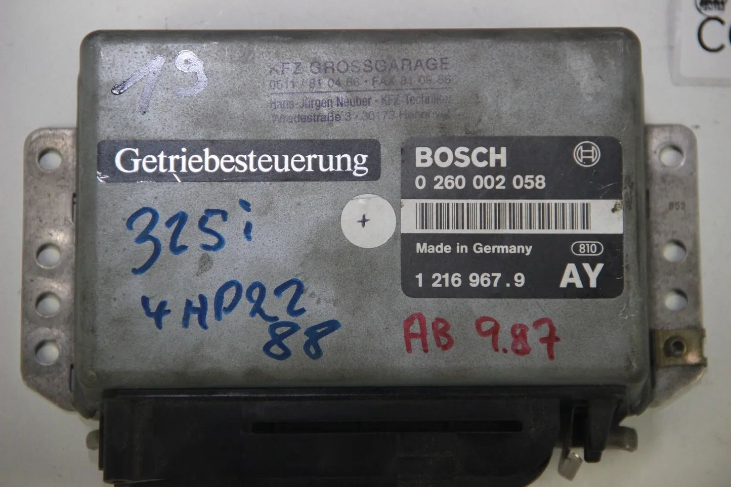 Original BMW E32 E34 Getriebe Steuergerät ECU 0260002058 Steuerung Module GCU