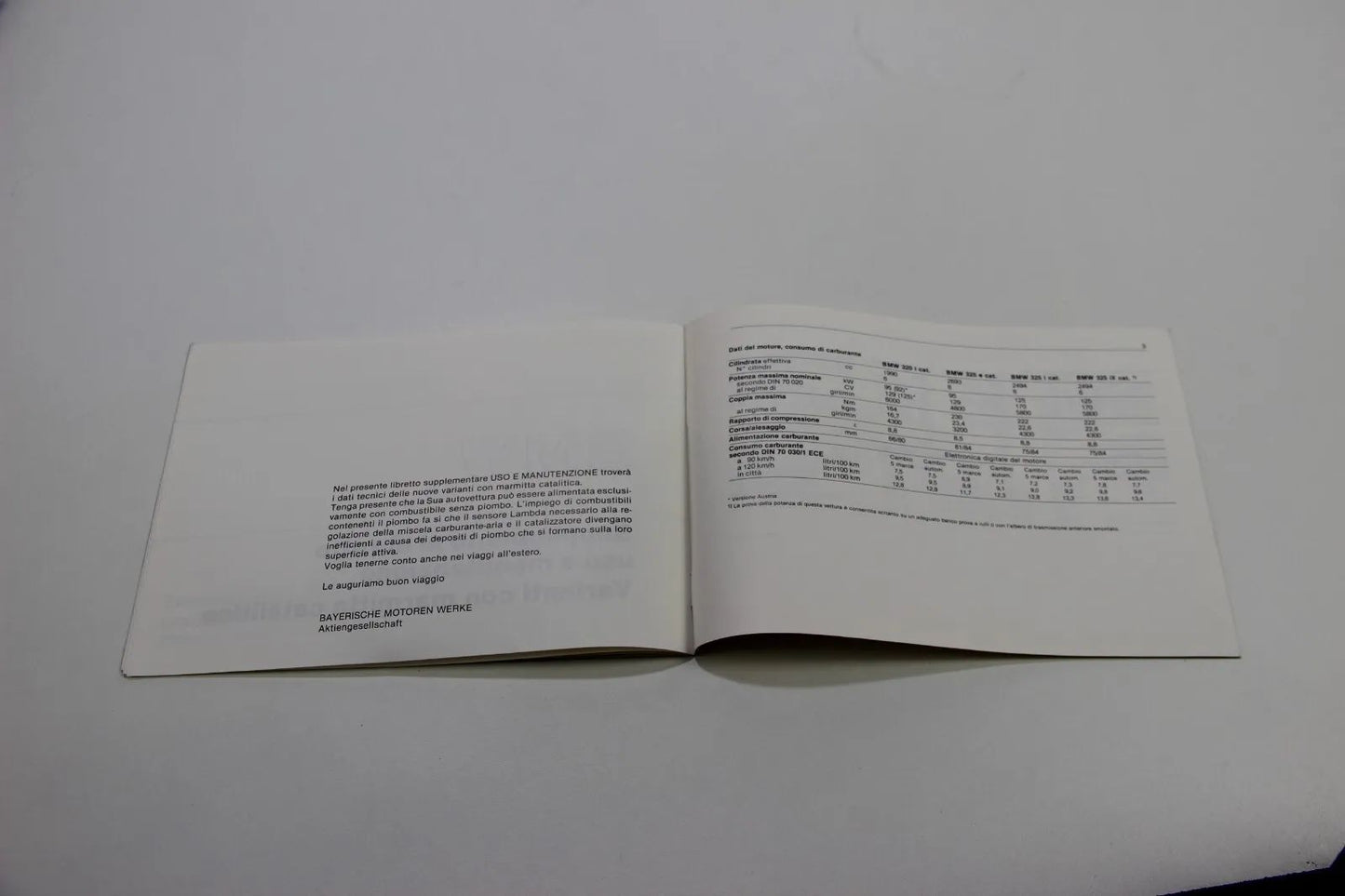 Original BMW Zusatzbetriebsanleitung Katalysatormodelle 01499780609 Bedienungsan