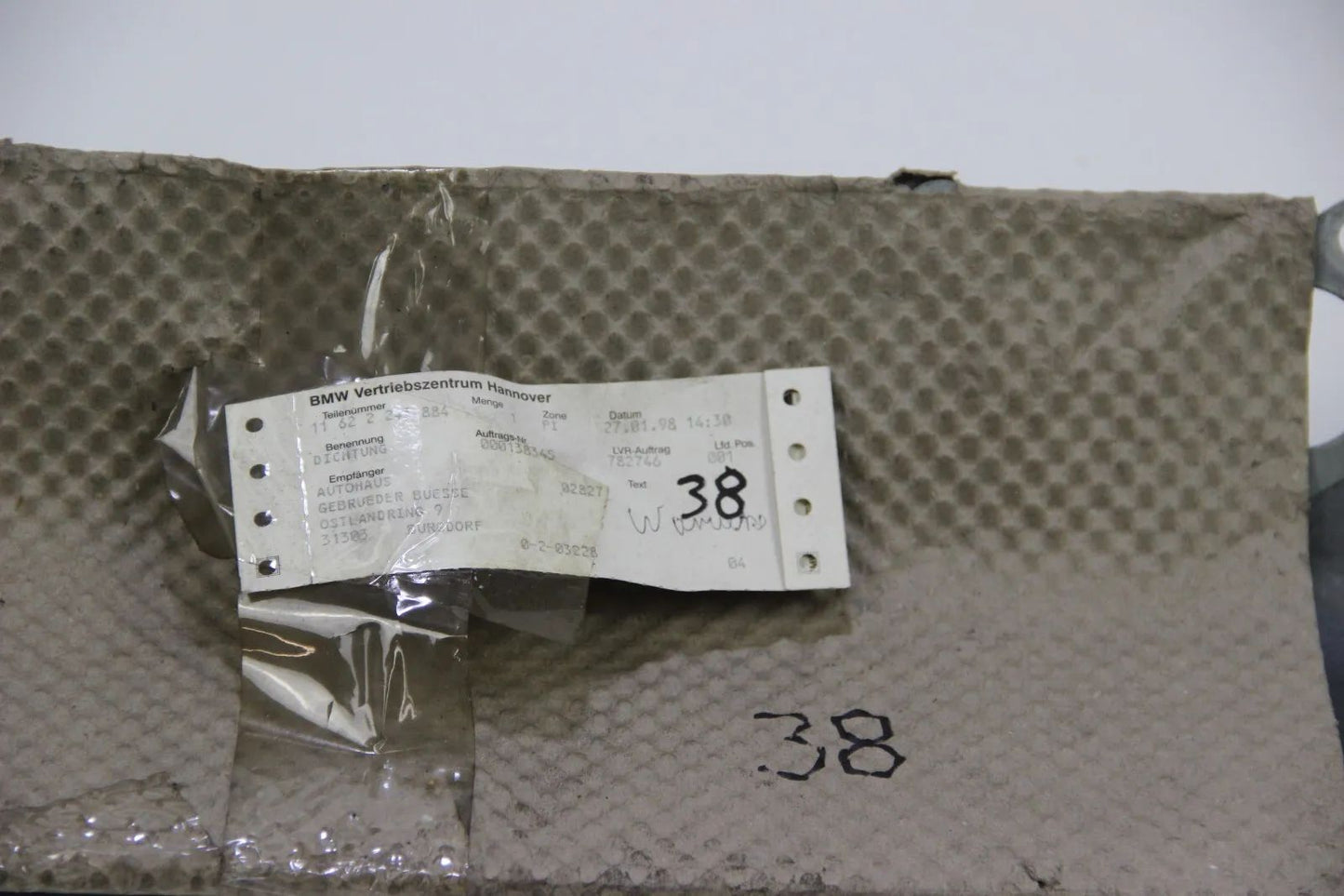 Original BMW E30 324d E28 324d Dichtung asbestfrei Gasket Seal 11622243884