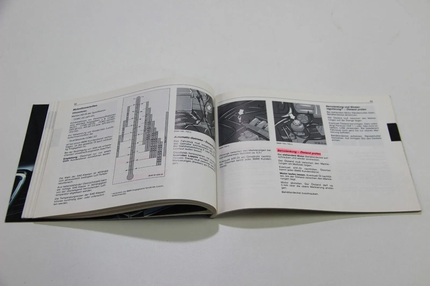 Original BMW E32 730i - 750i Betriebsanleitung 01409781900 Bedienungsanleitung 5