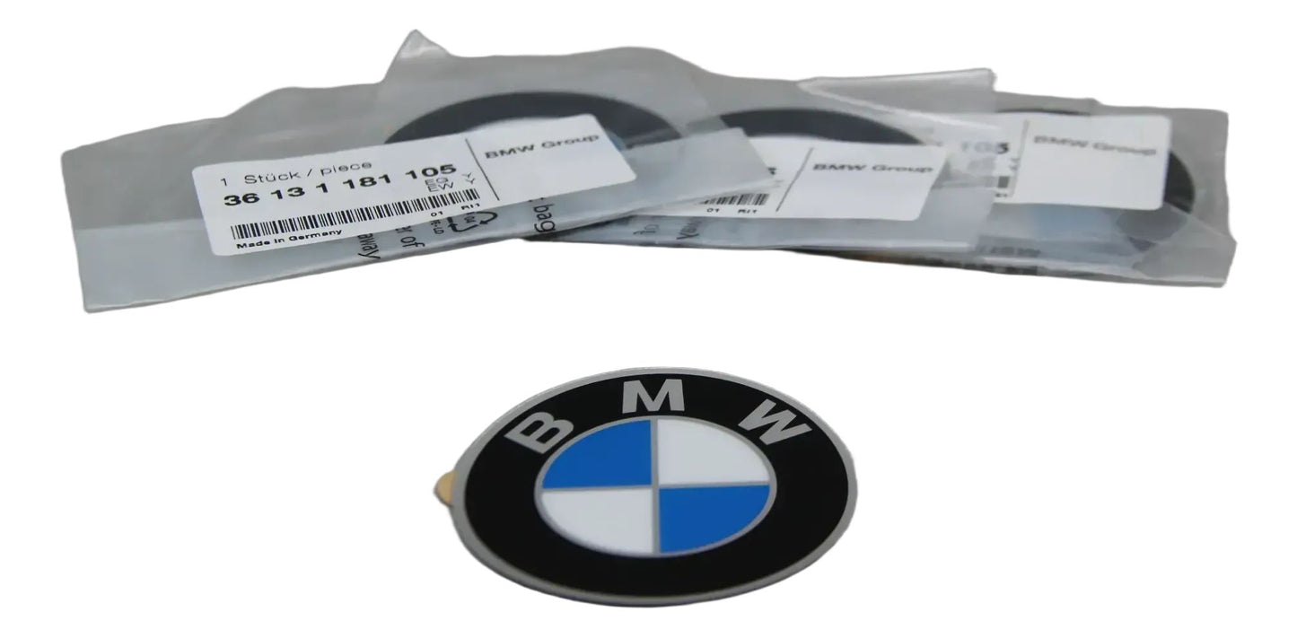 Original BMW E10 E3 E9 NK E12 4x Plakette mit Klebefolie D=60MM 36131181105