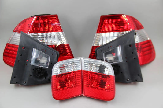 Original BMW E46 Nachrüstsatz Blink-/Rückleuchten hinten weiss NOS 63210141573