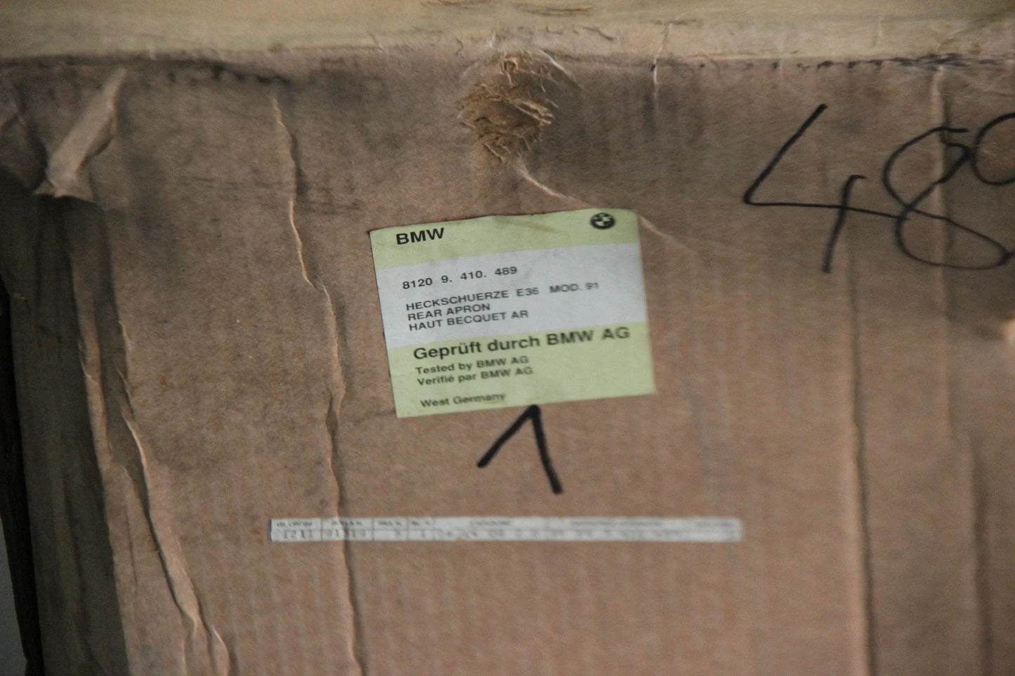 BMW E36 316i-328i M3 Coupe Nachrüstsatz Heckschürze M-Paket NOS 82119410489