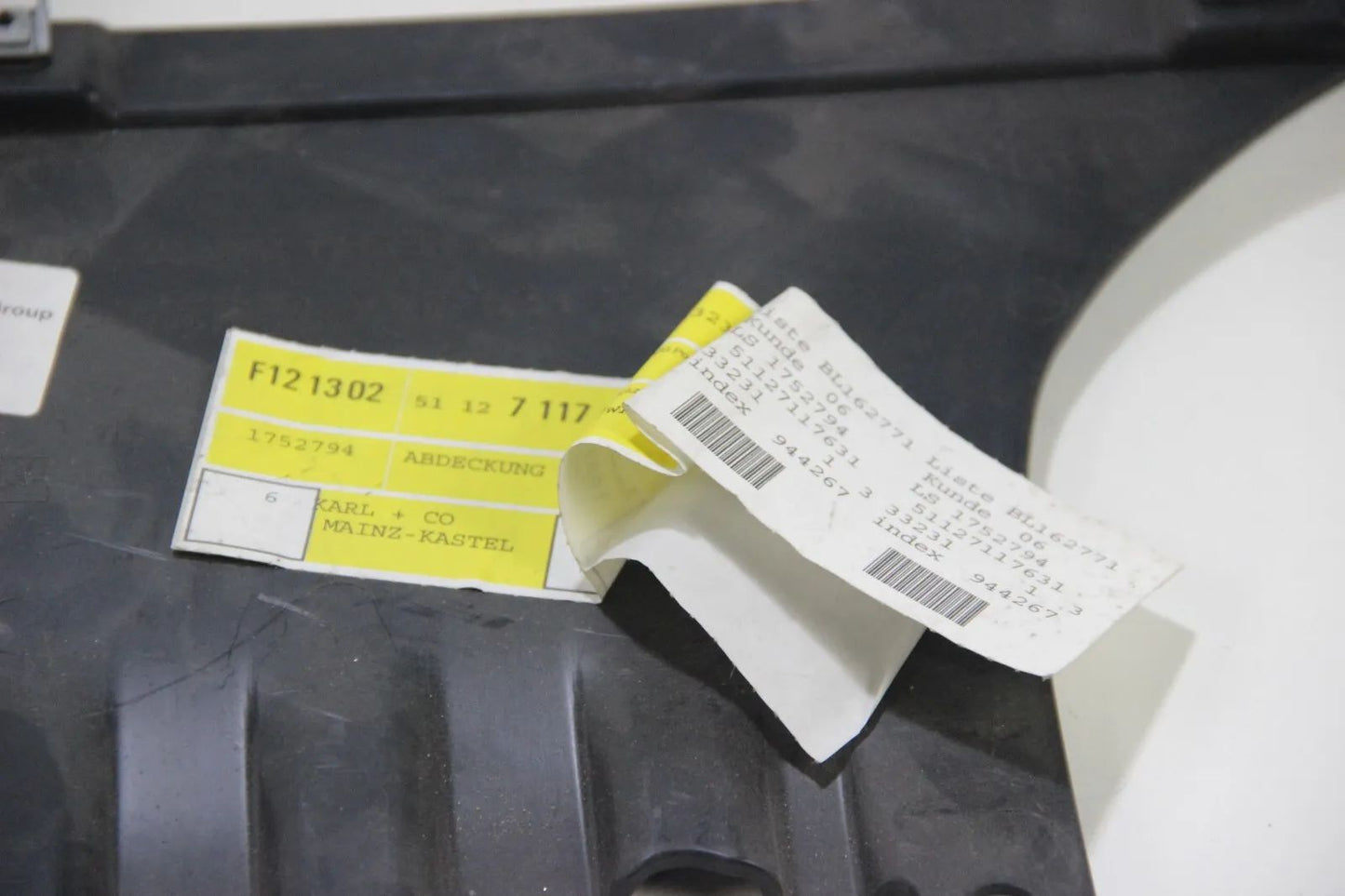 Original BMW E81 E87 E87N 1er Abdeckung unten Cover Schutz 51127117631