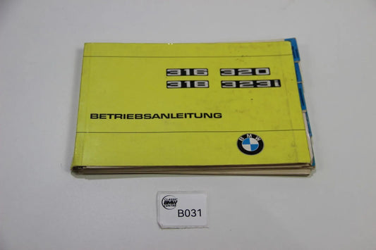Original BMW E21 316 - 325 Betriebsanleitung 01409760600 Bedienungsanleitung 3er