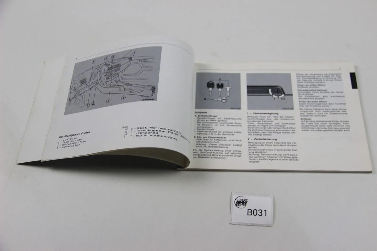 Original BMW E32 730i 735i Betriebsanleitung Bedienungsanleitung 01409780620