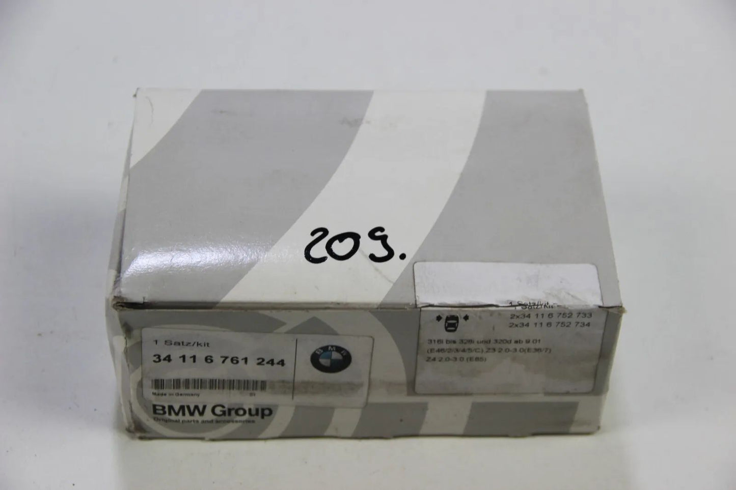 NEU Original BMW E36 E46 316i-328i Bremsbeläge vorne 34216761244 Bremsbelag