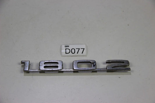 Original BMW E10 Modellbezeichnung Schriftzug Badge 1802 Kofferraumklappe