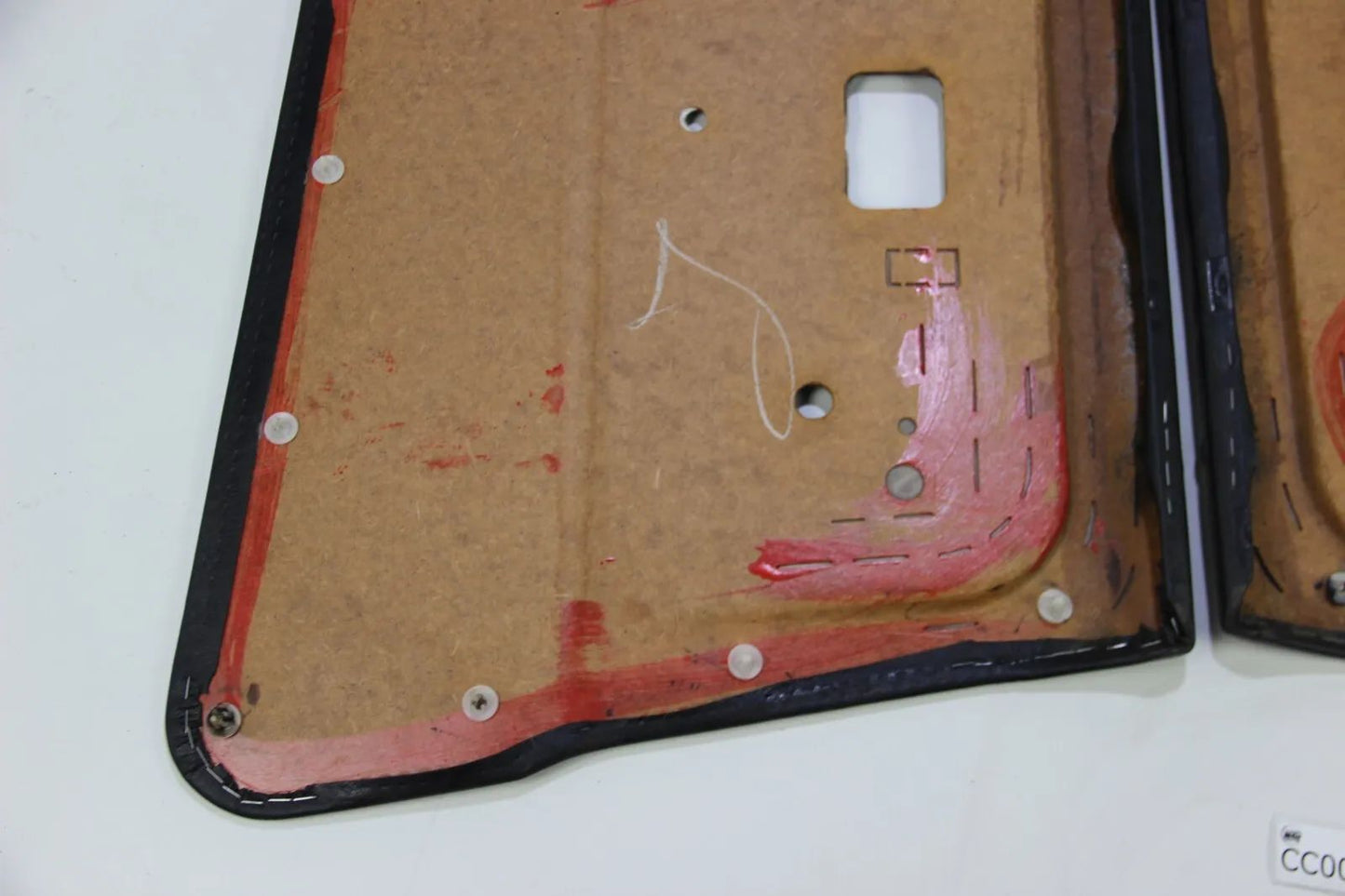 Original BMW E30 Limo Touring Türpappe Türverkleidung links rechts Leder schwarz