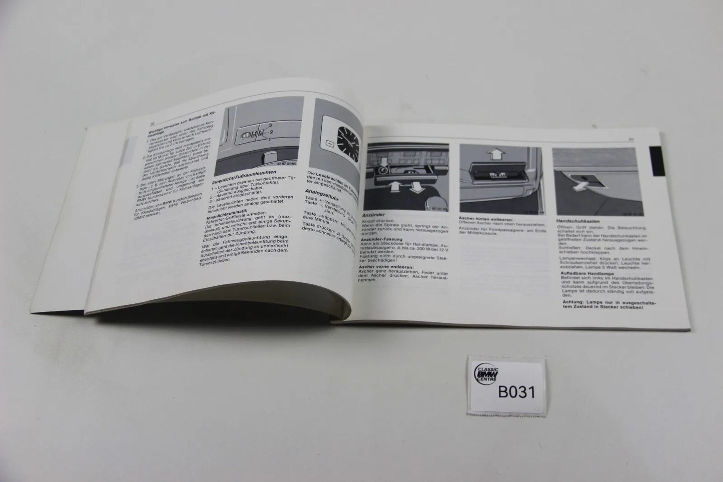 Original BMW E32 730i 735i Betriebsanleitung Bedienungsanleitung 01409780620