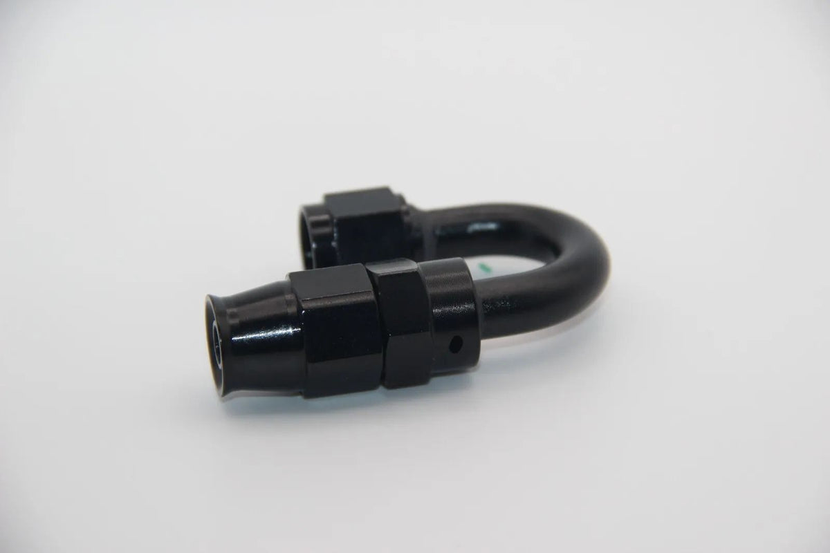 AN6 Alu Fitting 180 Grad NEU Dash6 Winkel schwarz Verbinder AN-6
