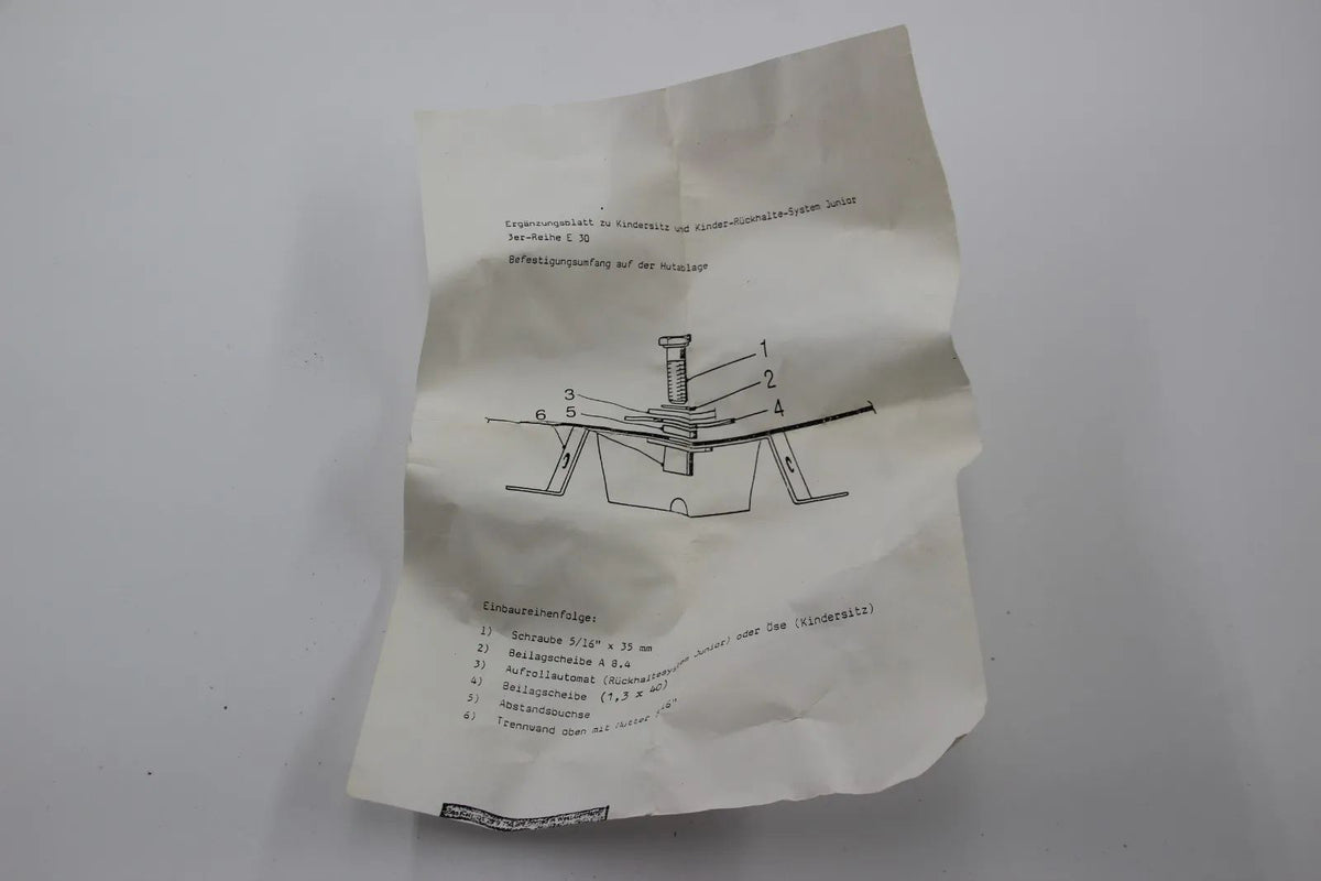 Original BMW E30  Kindersitz und Kinderrückhalte-System Junior 72601854285