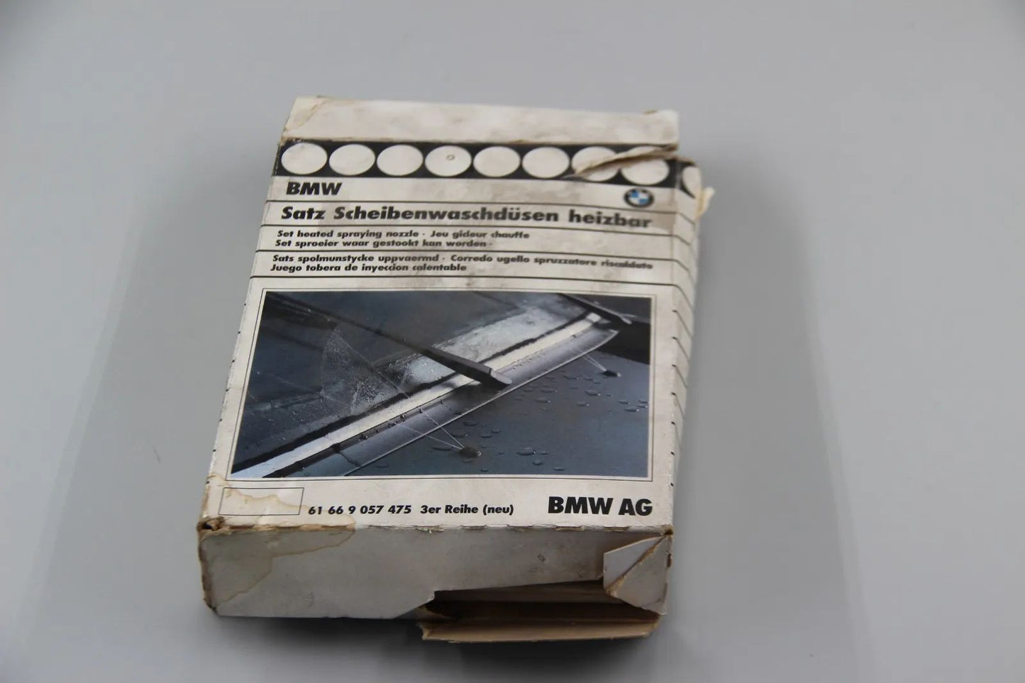 Original BMW E30 E28 Satz Scheibenwaschdüsen Spritzdüse heizbar 61669057475