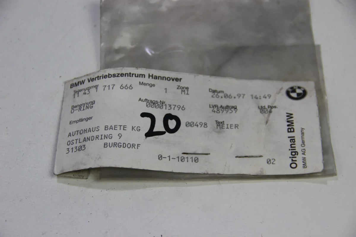 NEU Original BMW E30 E36 E46 E34 E32 E31 O-Ring 9x2,2 11431717666 OEM 3er 5er 7e