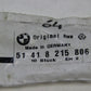 NEU Original BMW E90 E91 E93 Beil Scheibe Einsteckbefestiger 51418215806
